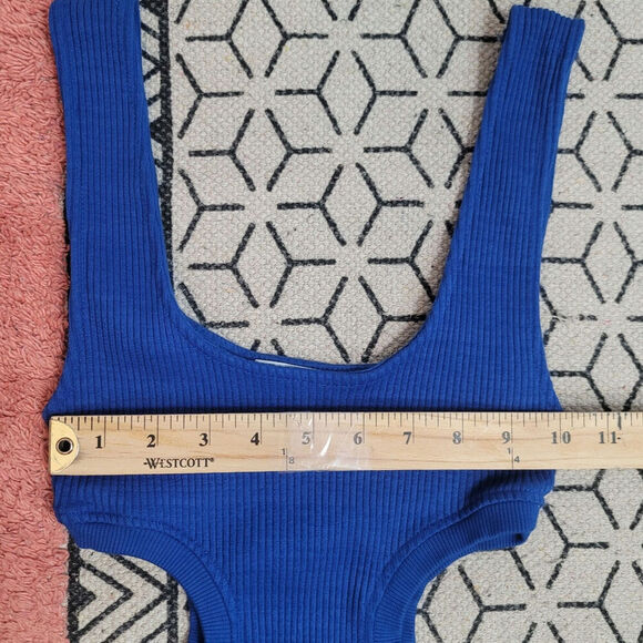 ZARA RIBBED CUT OUT MINI DRESS IN ROYAL BLUE, SZ SMALL - Picture 14 of 15
